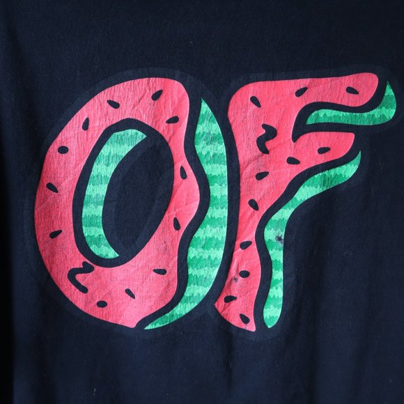Odd Future Long Sleeve Watermelon Logo Black T Shirt, Size Medium - Picture 5 of 11